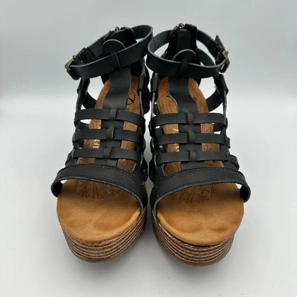 Piper‎ Blowfish Malibu Wedge Sandal Black 8.5 - Picture 2 of 9